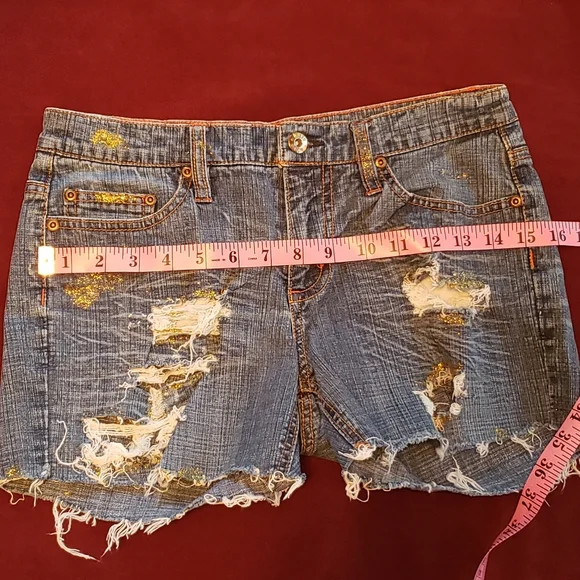 Bongo brand custom distressed cutoffs juniors size 9 - Picture 9 of 11
